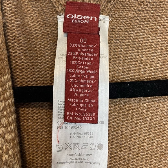 🐑 Olsen Europe Wool Blend Shawl – Cashmere, Angora & Wool | One Size - Picture 6 of 8